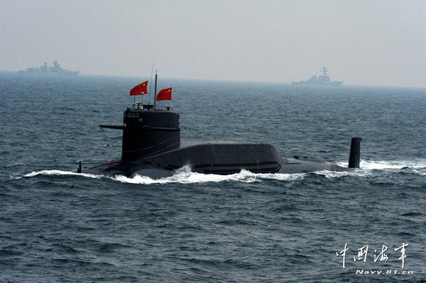 Tàu ngầm Trung Quốc (nguồn Thời báo Hoàn Cầu ngày 6 tháng 10 năm 2013)